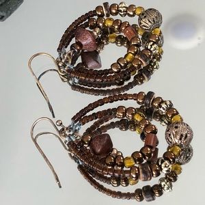 Beaded dangle earrings